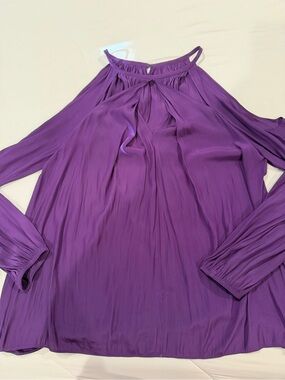 Ramy Brook Violet Cold-Shoulder Blouse